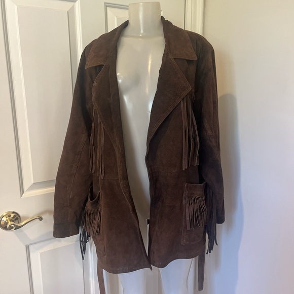 dekota Jackets & Blazers - Vintage Brown real Suede Fringe western Jacket